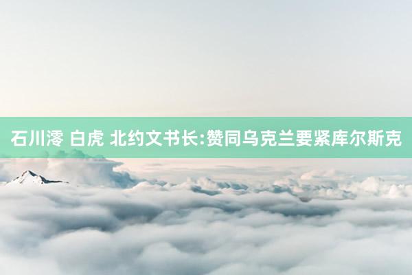 石川澪 白虎 北约文书长:赞同乌克兰要紧库尔斯克