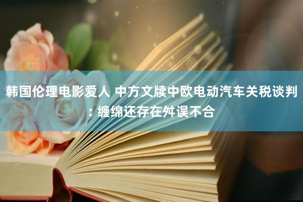 韩国伦理电影爱人 中方文牍中欧电动汽车关税谈判: 缠绵还存在舛误不合